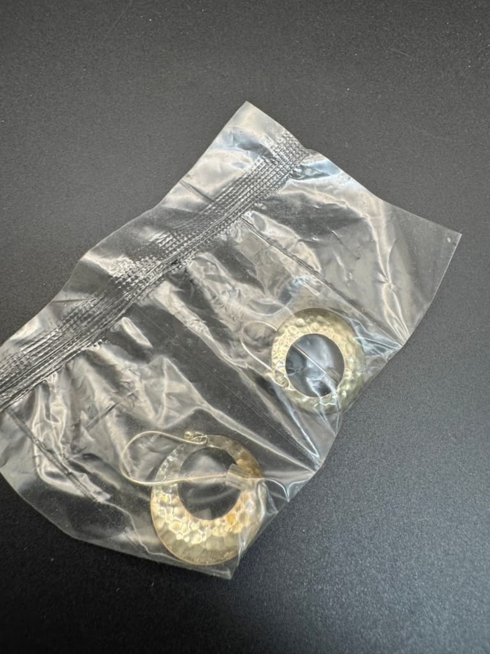 Kids Gold-Tone Hammered Hoop Earrings - Unbranded